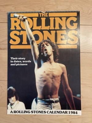 The Rolling Stones Vintage 1984 Calendar 12x18 Mick Jagger Keith Richards