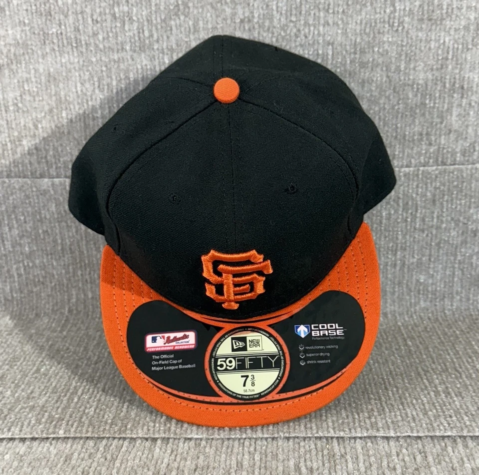 Boné ajustável New Era 59FIFTY San Francisco Giants preto laranja 7 3/8 em campo - Imagem 2 de 4