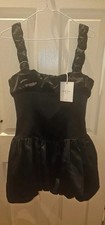 Miss circle black mini dress