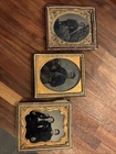 3 Photos UNION CIVIL WAR SOLDIER SAME MAN W/ Brother & UNIFORM Lot Pictures Rare