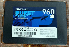 Patriot Burst Elite 960GB SSD 2.5" SATA III Internal Drive - Excellent Condition