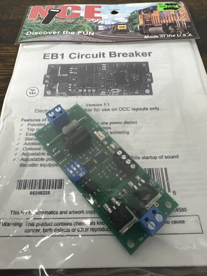 NCE EB1 Circuit Breaker for DCC Systems - Version 1.1 NIP! - Image 2 of 4