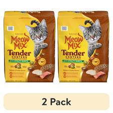 2 pack Meow Mix Tender Centers, Salmon & Turkey, Dry Cat Food, 14.2 Lb 1.44 per pound