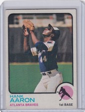 1973 Topps Baseball #100 Hank Aaron - Atlanta Braves