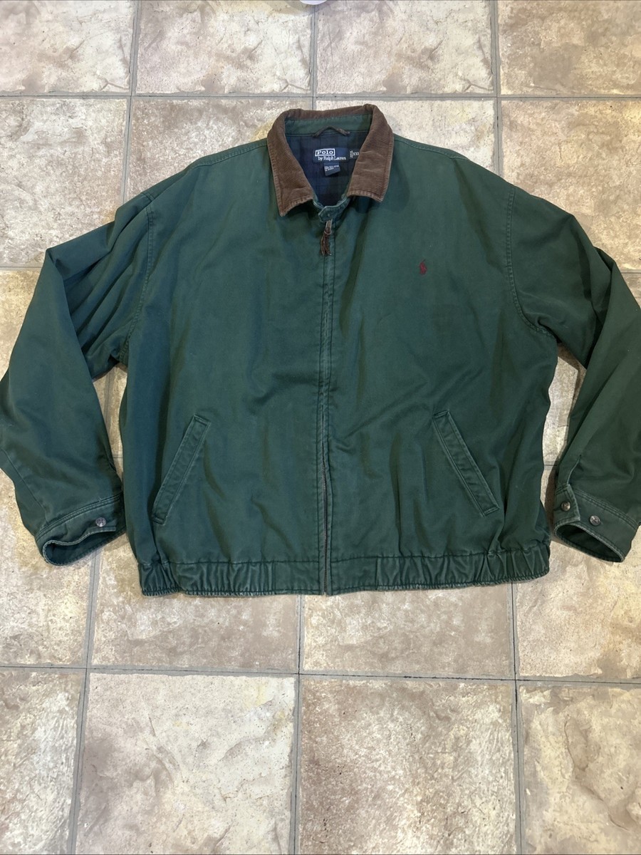 Vintage Polo Ralph Lauren Harrington Jacket 90s Sz Xxl Corduroy