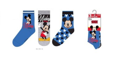 3er Pack Disney Mickey Mouse Söckchen Socken Strümpfe Gr. 23 - 34 NEU und OVP