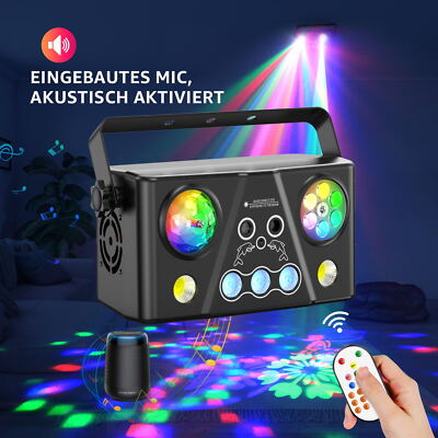 RGBW 5 in 1 LED Laser Beam Strobe Projektor Halloween Lichteffekt Party DMX Bar