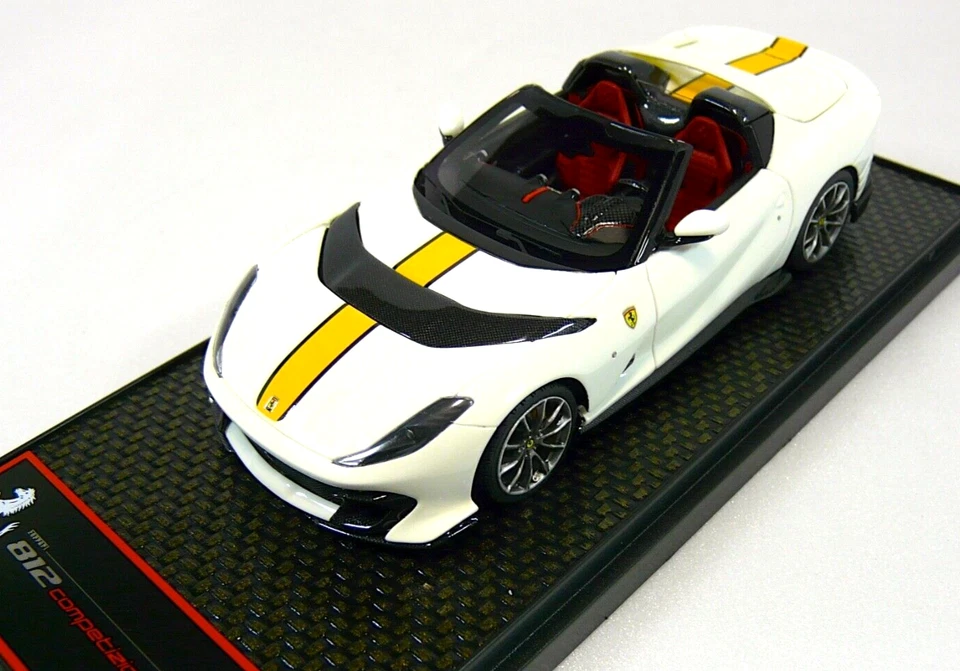 FERRARI 812 Competizione A Bianco Avus LTD 78 pcs BBR MODELS 1:43 - Immagine 3 di 4