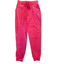 Juicy Couture Velour Joggers Sweatpants Drawstring Pockets Pink XS Y2K