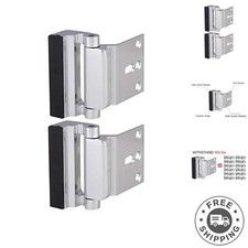 2 Pack Door Reinforcement Locks with 8 Screws, Home Security Door Lock for To...