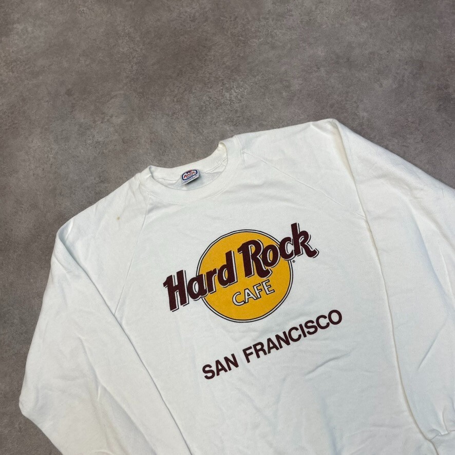 Hard Rock Cafe Sweatshirt Mens USA San Francisco Vintage Jumper, White, Large image 3