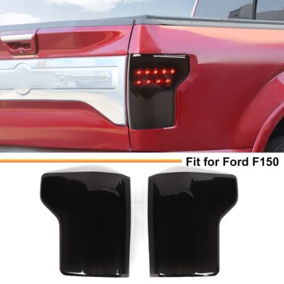Smoked Tail Light Rear trunk Backlights Cover Guard Trim Kit for Ford F150 15-20