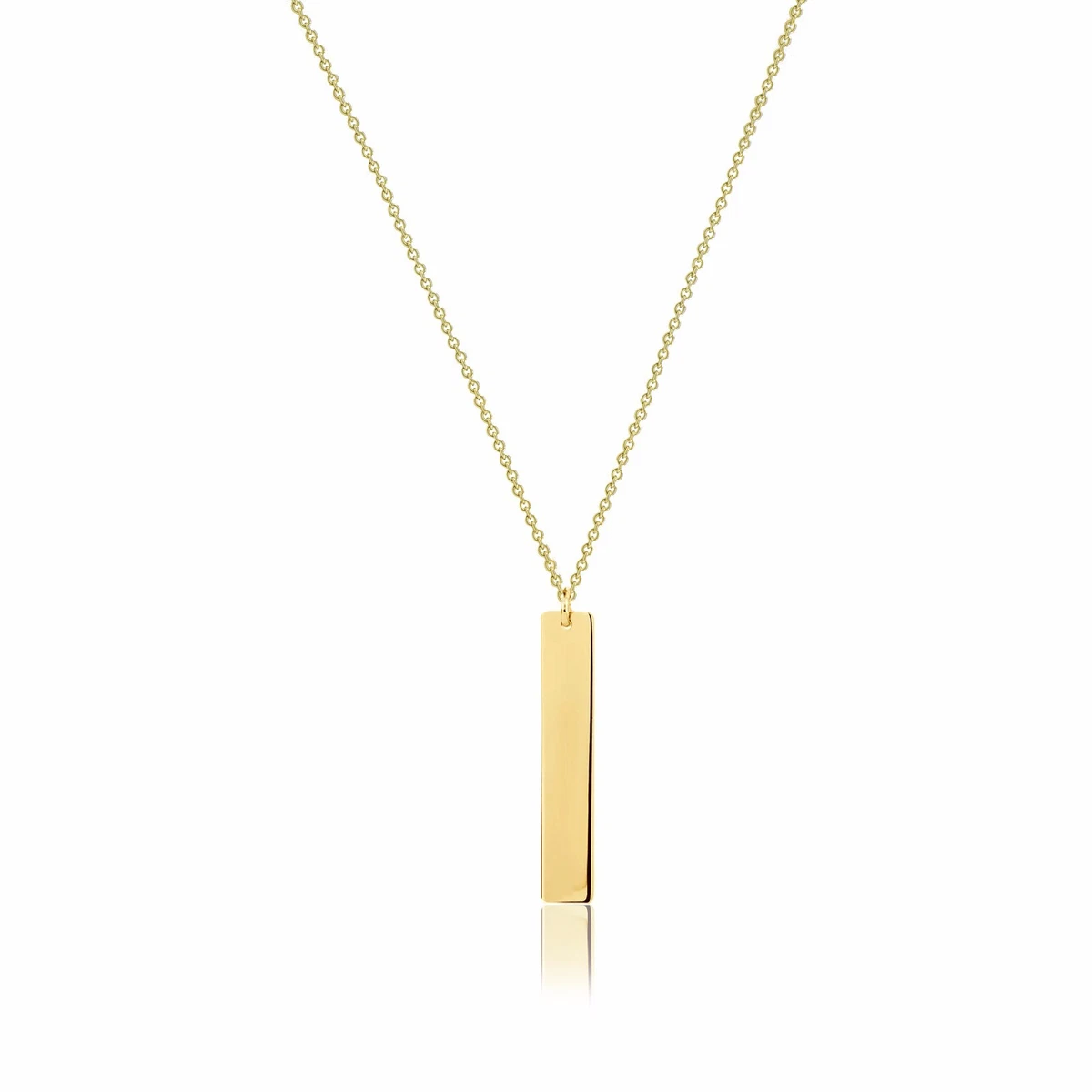 10k white sale gold bar necklace
