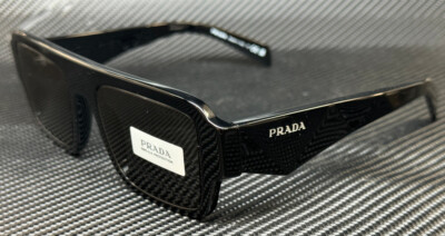 PRADA PR A05S 16K08Z Black Dark Grey Men's 53 mm Sunglasses | eBay