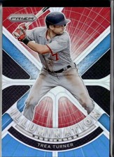 2021 Panini Prizm #IL-11 Trea Turner Illumination Carolina Blue Prizm Nationals
