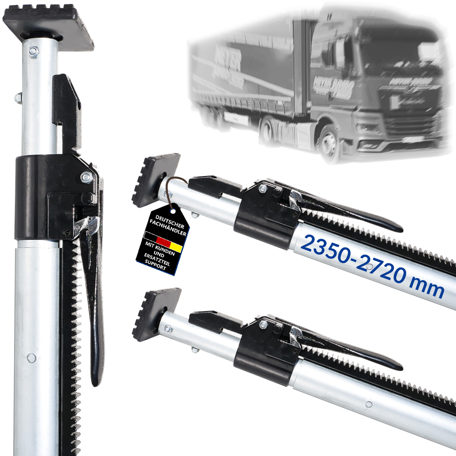 Sperrbalken / Sperrstange aus Alu, Verstellbereich 1500 - 2000 mm Kombi-Endstück-990014531