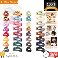 32 Pcs 4.1" Large and Medium Hair Claw Clips Bulk Stylish Elegant Hair Clips ...