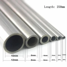 Stainles Steel Round Tube / Pipe -VARIOUS SIZES- 304 GRADE - 250mm LONG !!!