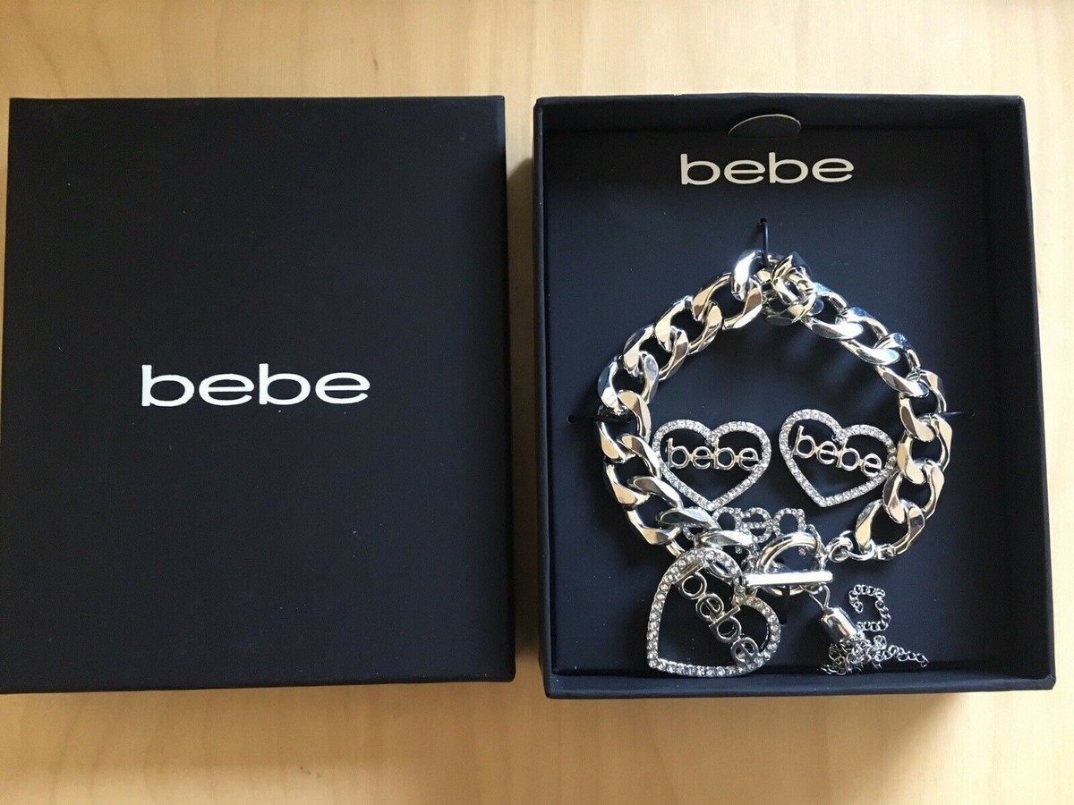 アクセサリー Bebe BEBE Jewelry Set 2 pc Charm Bracelet Earrings Set Boxed Fashion