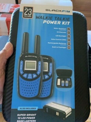 Blackfin Survival Kit Walkie Talkie 23 Mile Range Water Resistant