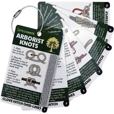 	Arborist Knots Pocket Guide 14 Waterproof Cards for Tree Climbing Knots	