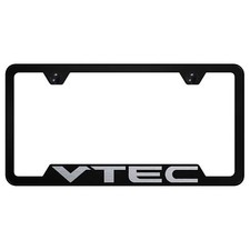 Honda Vtec Laser Etched Logo Cut-out License Plate Frame Honda Vtec Laser Etched Logo Cut-out License Plate Frame