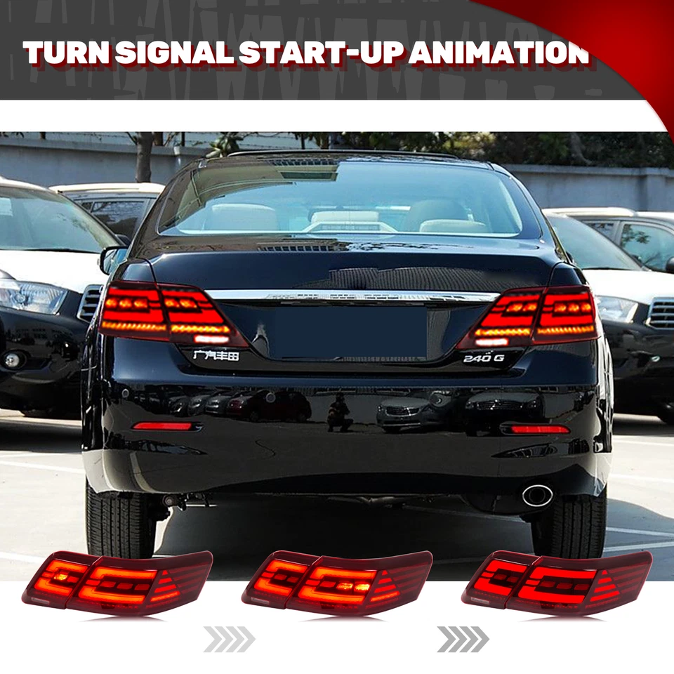 Conjunto de par de luces traseras LED rojas para Toyota Camry 2007-2011 Foto 4 de 4