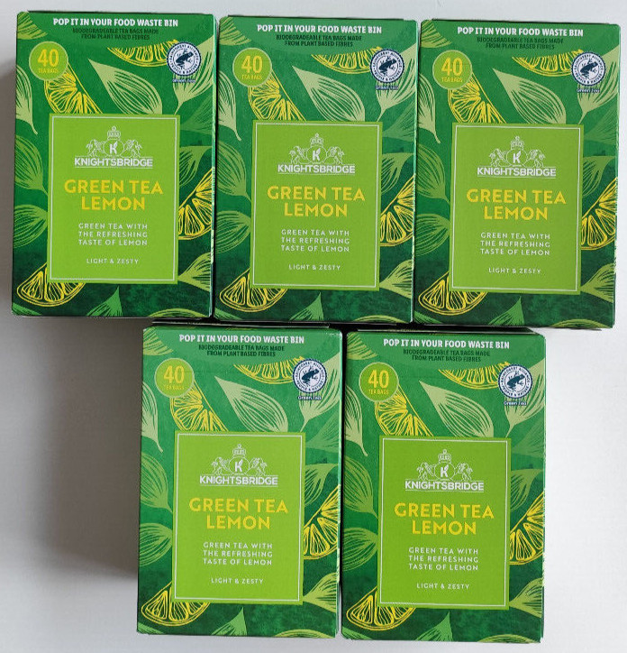 Knightsbridge Green Tea Lemon 200 Bags High Quality Herbal Health Detox Teabags