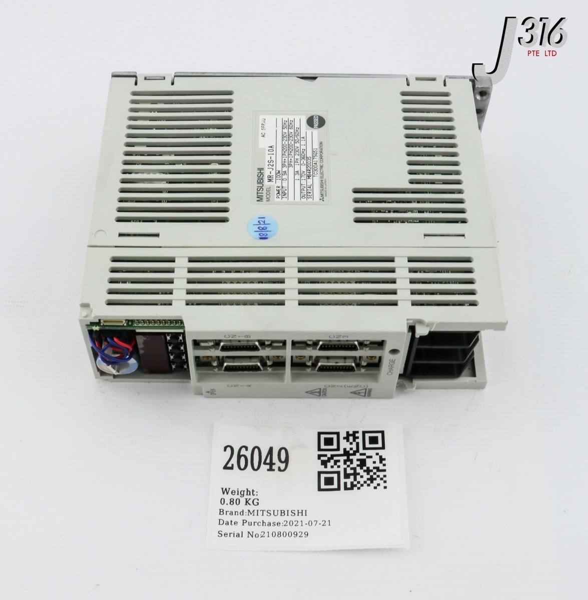 26049 MITSUBISHI AC SERVO DRIVE MODULE 0.9A 200-230V 50/60HZ MR