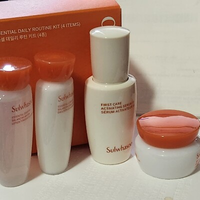 Sulwhasoo ESSENTIAL DAILY ROUTINE KIT 4 ITEMS Gift sample GWP Sulwhasoo ESSENTIAL DAILY ROUTINE KIT 4 ITEMS Gift sample GWP