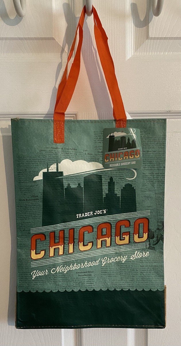 Trader Joe's Chicago Illinois Reusable Grocery Bag 6 Gallon