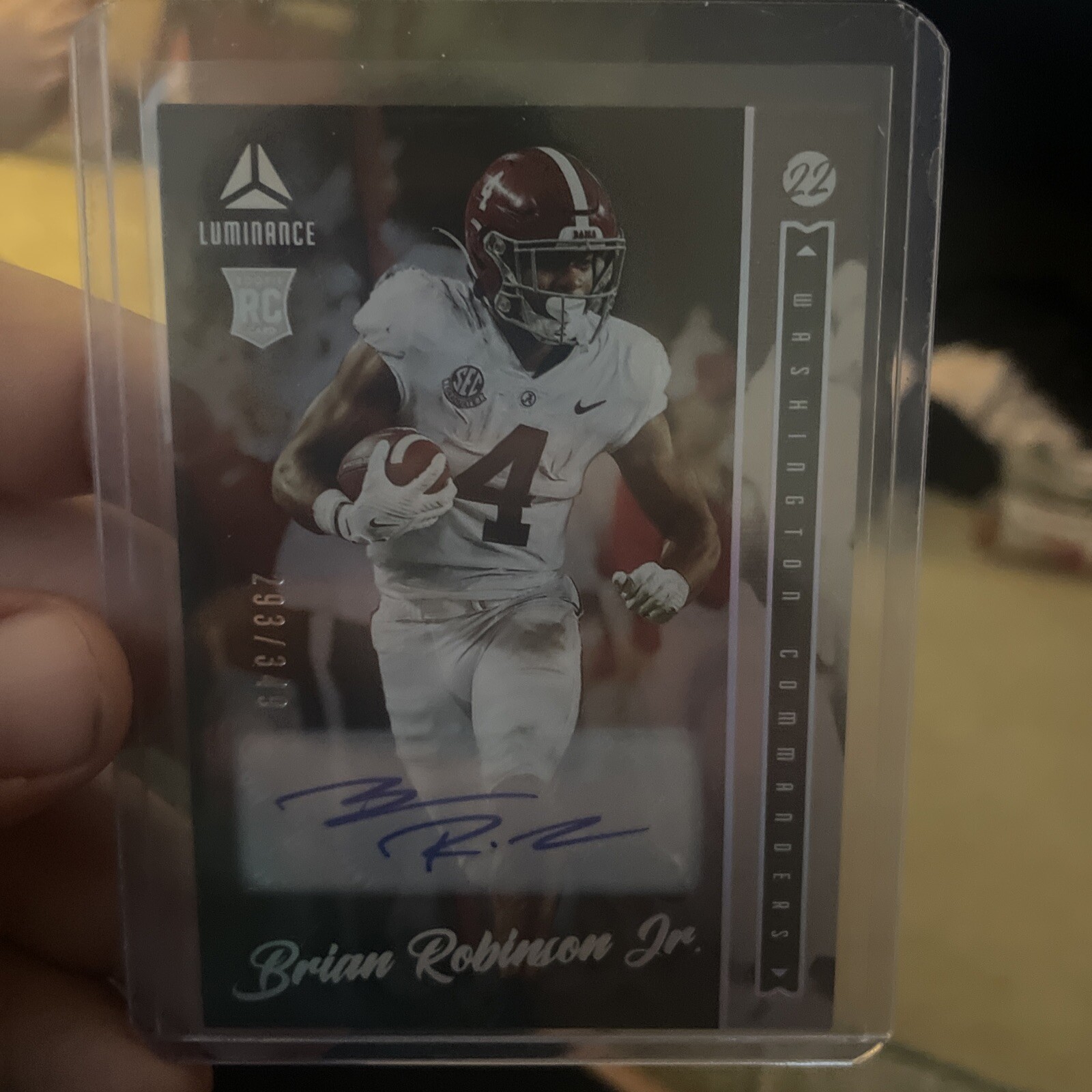 Brian Robinson Jr. Panini Luminance #107 Autograph