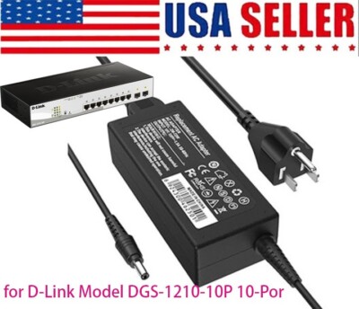 Adapter Charger for D-Link Model DGS-1210-10P 10-Port PoE Smart Managed ...