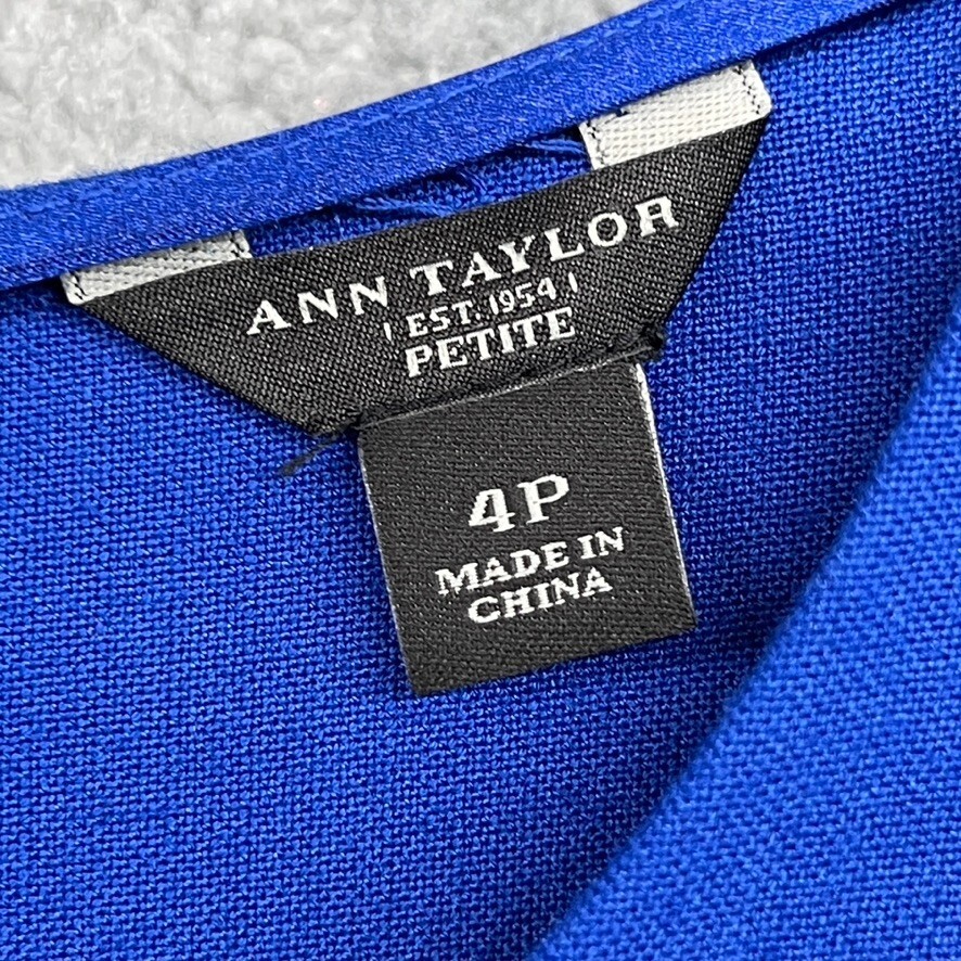 Chemise Femme Ann Taylor Manches 3/4 - Fermeture éclair Dos - Taille XS - Occasion Très Bon état