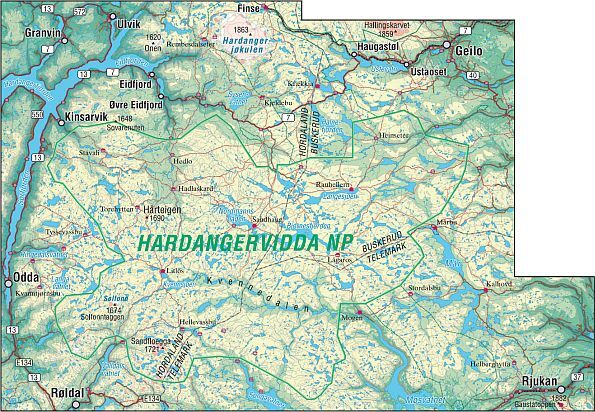 Thumbnail - Hardangervidda 1 : 150 000 Frank Brandl 9783931099251