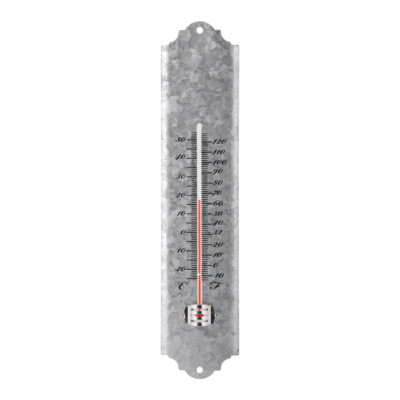 Wandthermometer Zink Garten Gewächshaus Garage Temperaturanzeige 30 cm rostfrei