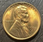 1955 S Lincoln Wheat Cent Uncirculated Choice to Gem Red Penny Copper Coin
