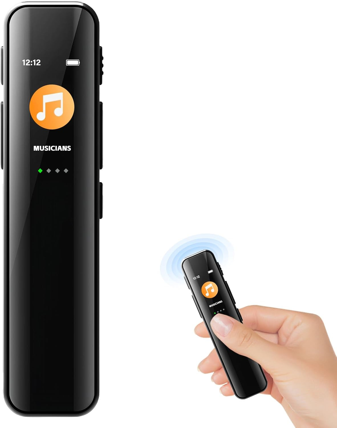 Dittafono Portatile 64GB Professionale con Cancellazione Rumore HD
