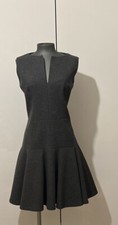 Paule Ka Dress Grey Woo Mix  Fit And Flare Drop Waist Size Fr 42, Uk 14