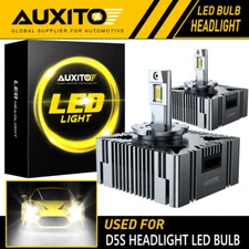 AUXITO D5S LED Headlight Bulbs High/Low Beam 30000LM 6000K Super Bright White EA