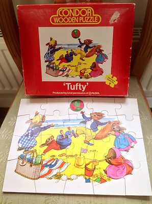 Tufty Eichhörnchen - Vintage Tufty Holzpuzzle von Condor 20 Teile