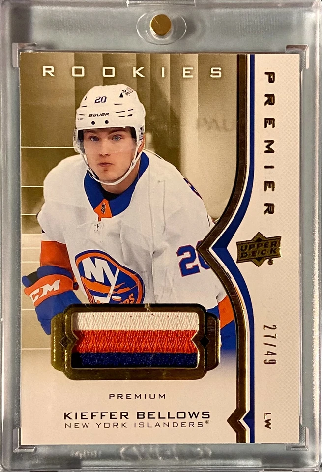 2020-21 Upper Deck Premier Rookie Relics Gold Kieffer Bellows /49 #91 - Image 2 of 3