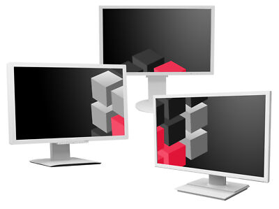 24 Zoll Full HD Business Computer Monitor, Gaming Monitor, weiß / hellgrau