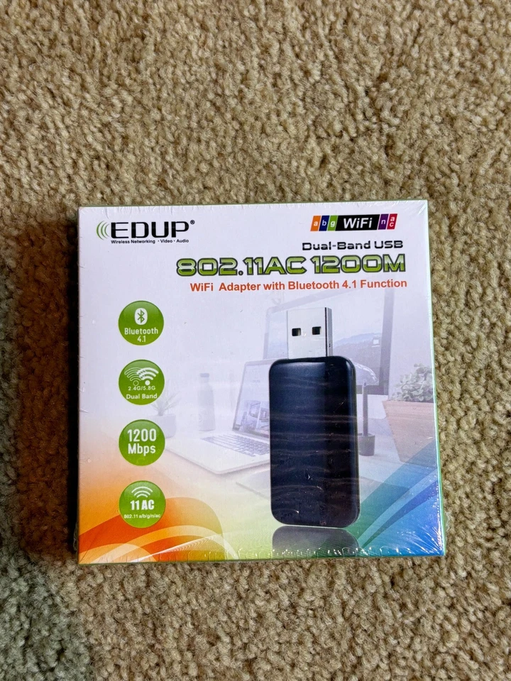 NEW EDUP 1200M 5G/2.4G Dual Band Bluetooth 4.1 Wireless for Mac Desktop AC1681 - Image 3 of 3