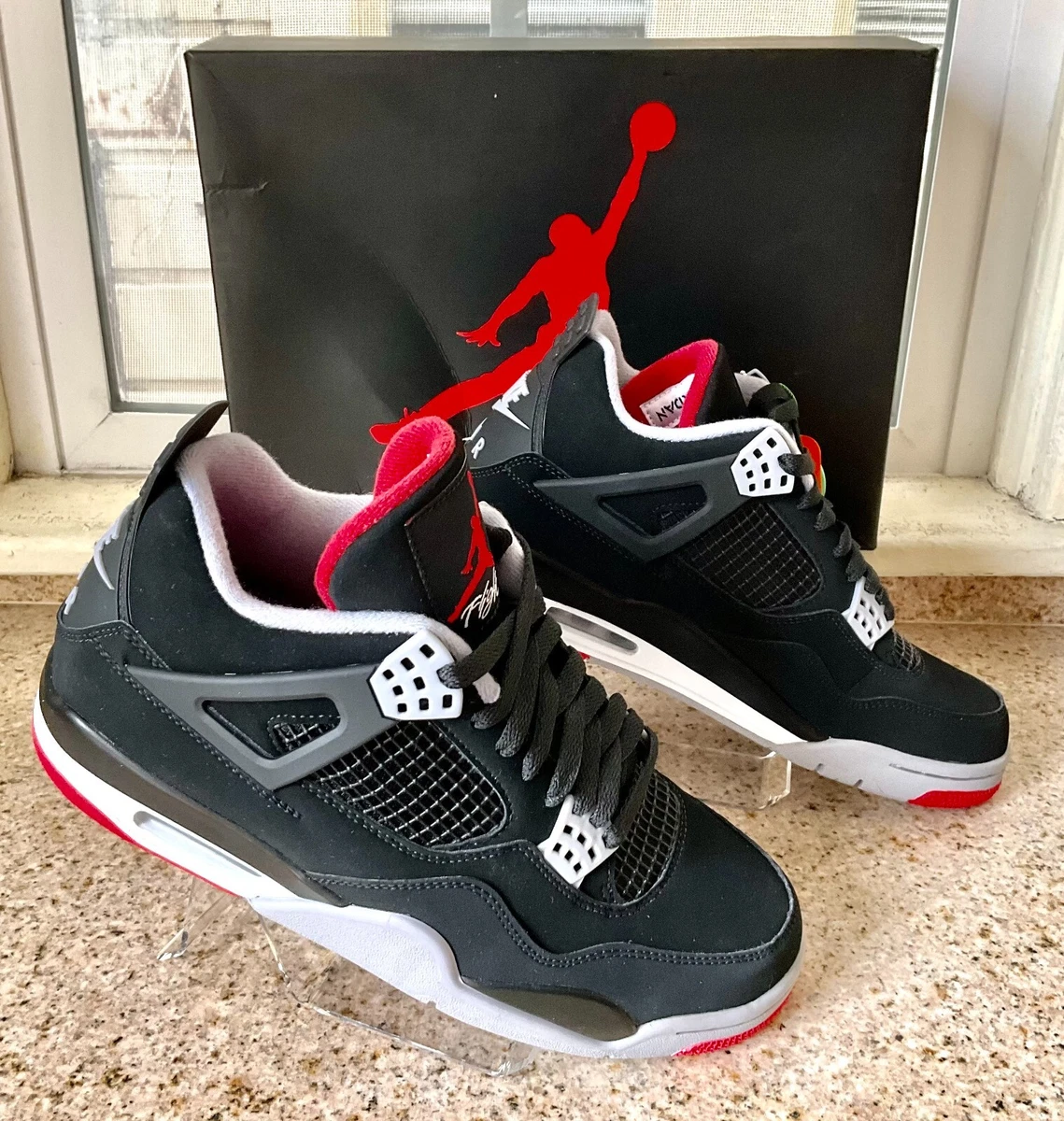 jordan 4 bred size 8.5, large retail off 61