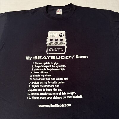 Vintage Beat Buddy Drum Machine Singular Sound T Shirt Size 2XL Pedal Drummer