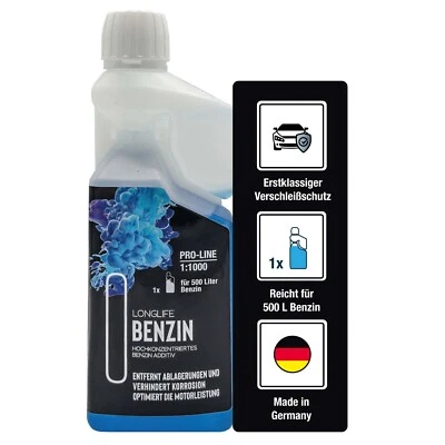 Longlife BENZIN Additiv Zusatz, 500ml reicht für 500l Benzin LIFETIME Pro-Line