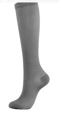 2 Pair Grey Lg/XL Unisex Compression Socks Support Stockings For Running Travel