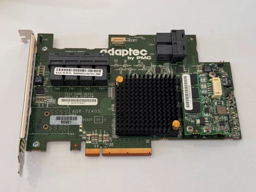 Adaptec ASR-72405 24-Port 1GB Cache 6Gb/s SAS SATA PCIe-3 RAID Controller Card