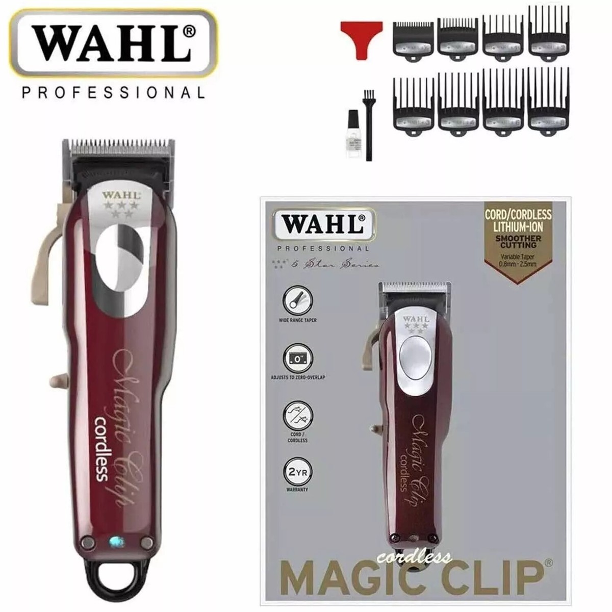 未使用品WAHL Magic Clip cordless レッド　バリカン Cordless Hair Clippers - Hair Clippers - Barber & Hairdresser
